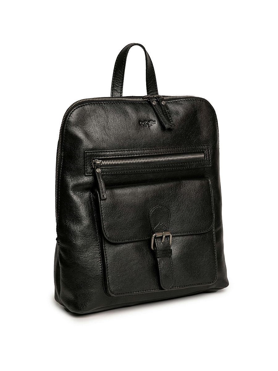 Рюкзак Dr.Koffer из натуральной кожи черный