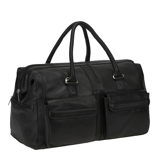 Сумка дорожная саквояж Dr.Koffer из натуральной кожи черный