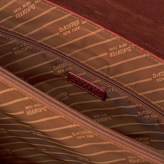 Портфель Dr.Koffer из натуральной кожи светло-коричневый