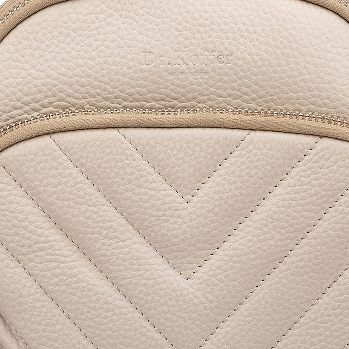 Рюкзак Dr.Koffer из натуральной кожи бежевый