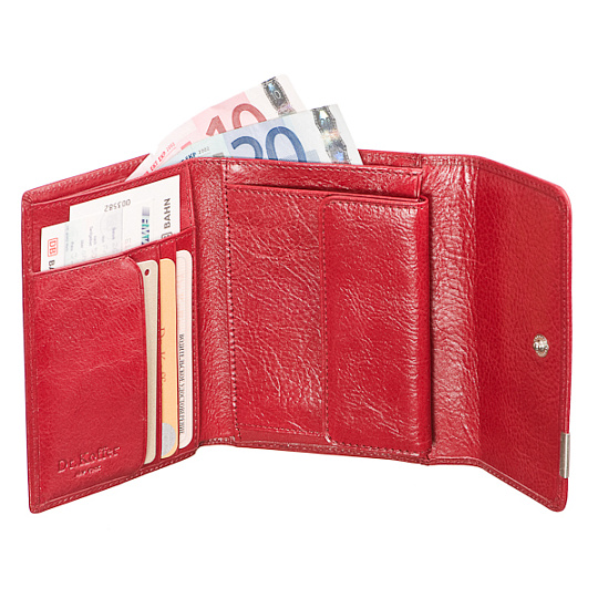 Портмоне Dr.Koffer из натуральной кожи красное