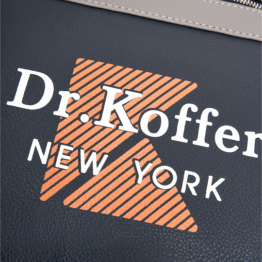 Сумка через плечо Dr.Koffer из натуральной кожи синяя