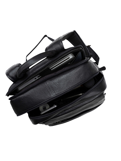Рюкзак Dr. Koffer из натуральной кожи черный