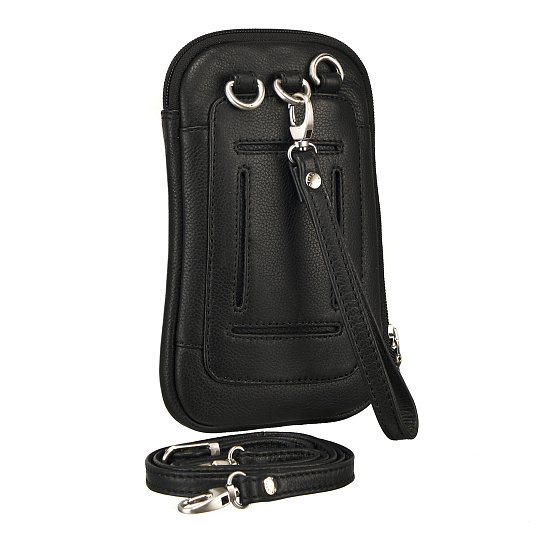 Сумка через плечо Dr.Koffer из натуральной кожи черная