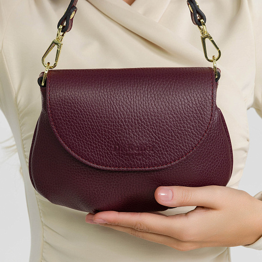 Женская сумка Dr. Koffer из натуральной кожи бордовая