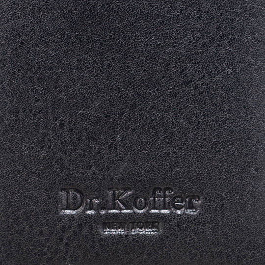 Кредитница Dr.Koffer из натуральной кожи черная