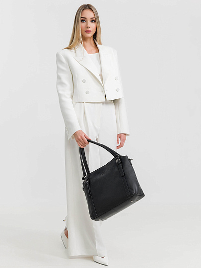 Женская сумка Dr.Koffer из натуральной кожи чёрная