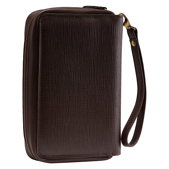 Сумка барсетка из натуральной кожи Dr. Koffer коричневая