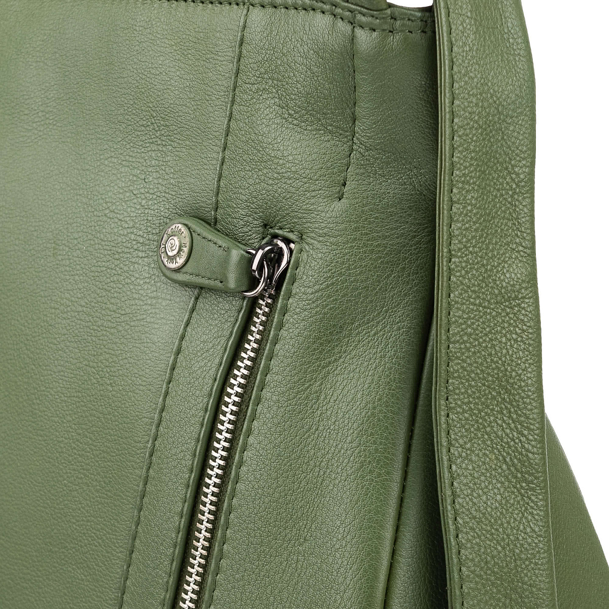 Женская сумка Dr.Koffer из натуральной кожи зеленая