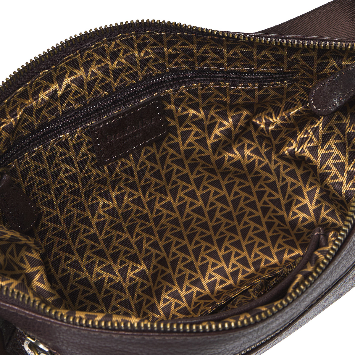 Сумка на пояс Dr. Koffer из натуральной кожи коричневая