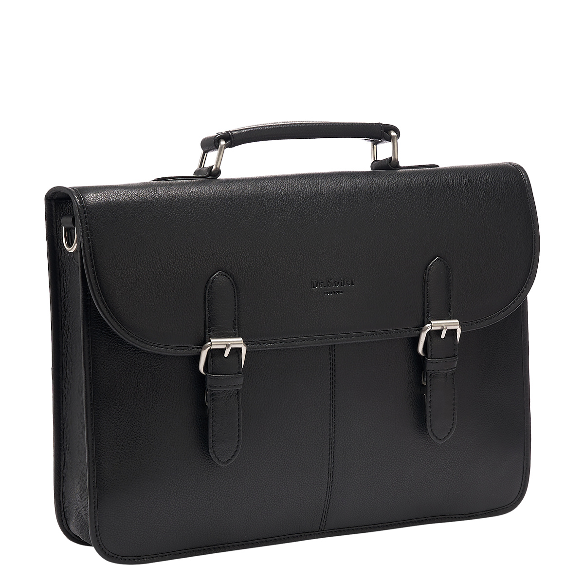 Портфель Dr.Koffer из натуральной кожи черный