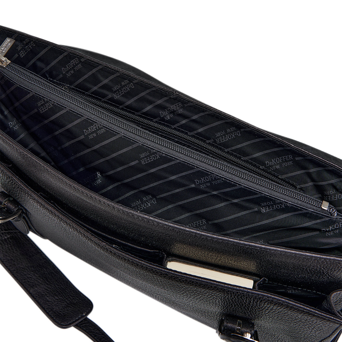 Портфель Dr.Koffer из натуральной кожи черный