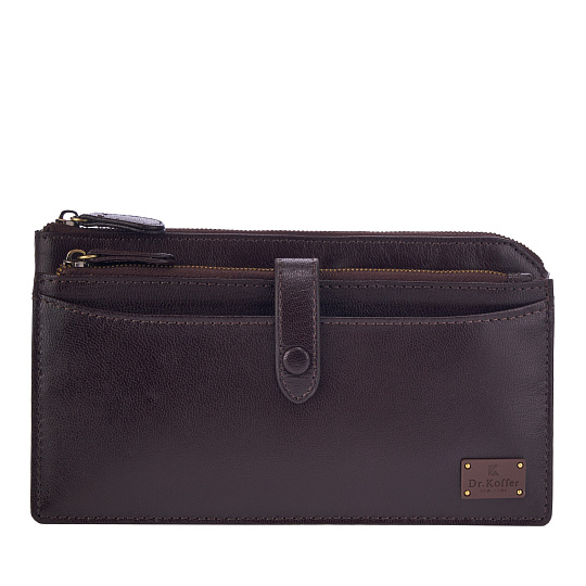 Портмоне Dr.Koffer из натуральной кожи коричневое