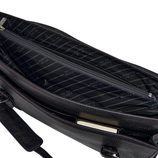 Портфель Dr.Koffer из натуральной кожи черный