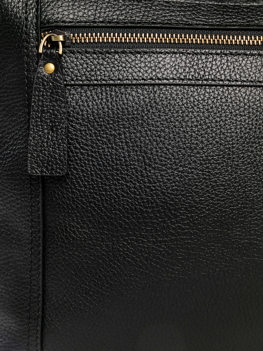 Дорожная сумка Dr. Koffer из натуральной кожи черная