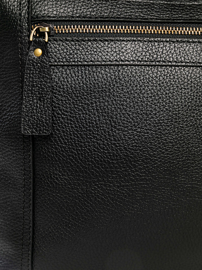 Дорожная сумка Dr. Koffer из натуральной кожи черная