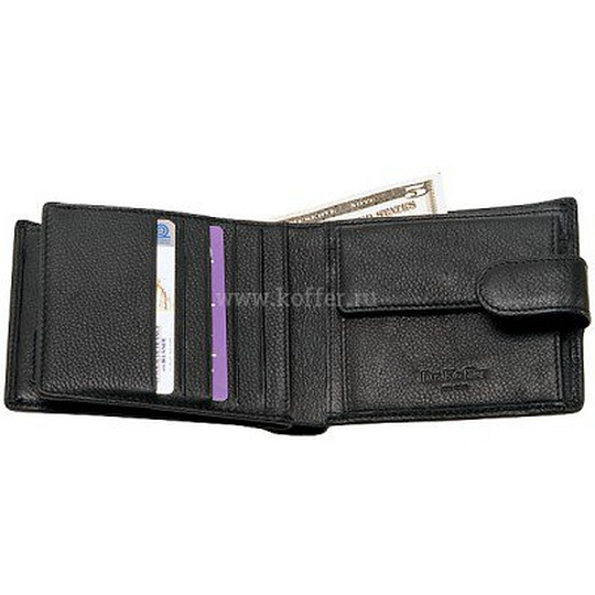 Портмоне Dr.Koffer из натуральной кожи черное