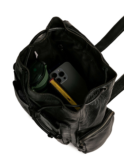 Рюкзак Dr.Koffer из натуральной кожи черный