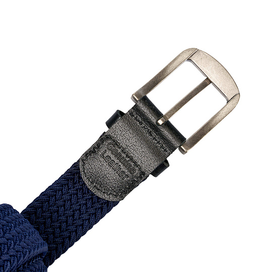 Ремень Dr.Koffer из натуральной кожи и текстиля синий