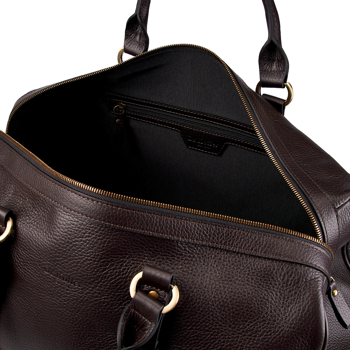 Дорожная сумка Dr.Koffer из натуральной кожи коричневая