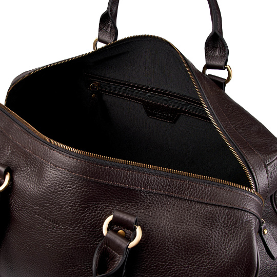 Дорожная сумка Dr.Koffer из натуральной кожи коричневая