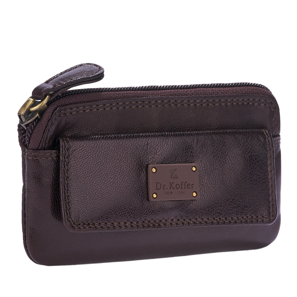 Ключница Dr.Koffer из натуральной кожи темно-коричневая