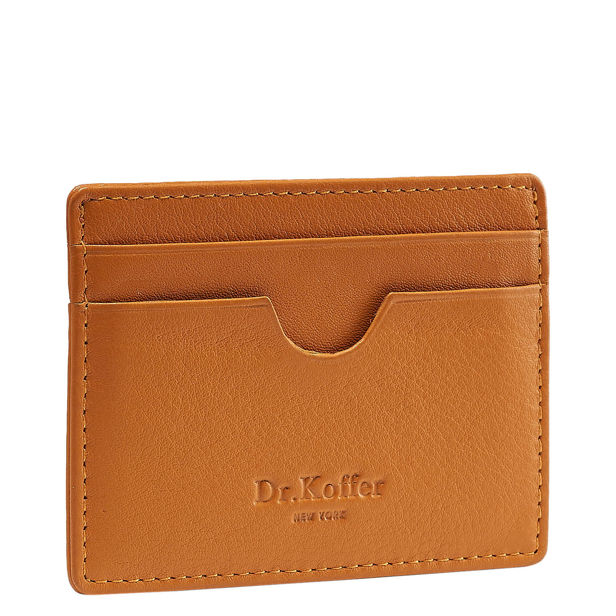 Кредитница Dr.Koffer из натуральной кожи желтая