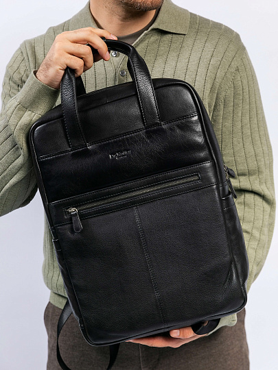 Рюкзак Dr. Koffer из натуральной кожи черный
