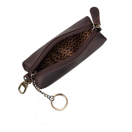 Ключница Dr.Koffer из натуральной кожи темно-коричневая