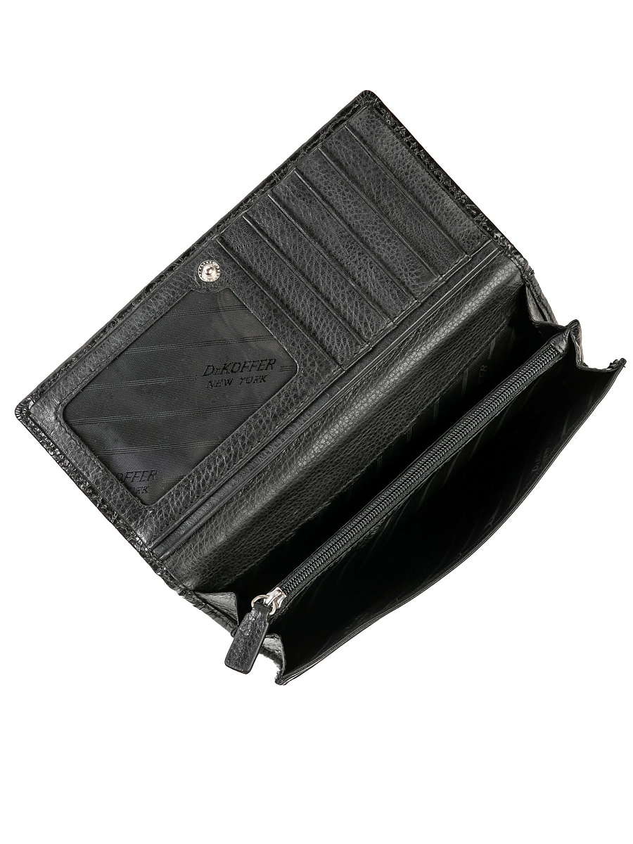 Портмоне Dr.Koffer из натуральной кожи черное