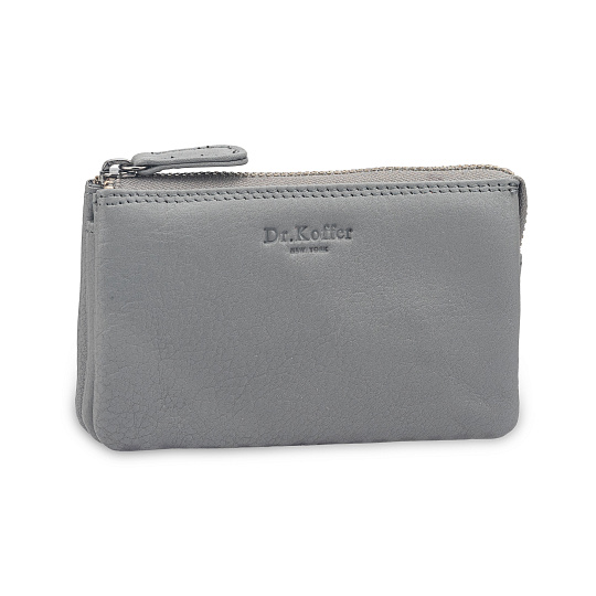 Ключница Dr.Koffer из натуральной кожи серая