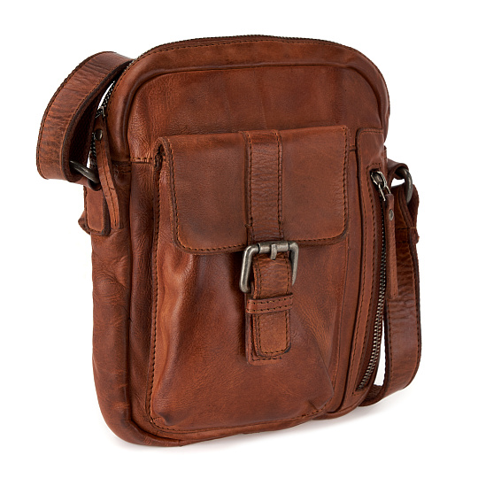 Сумка через плечо Dr.Koffer из натуральной кожи коричневая