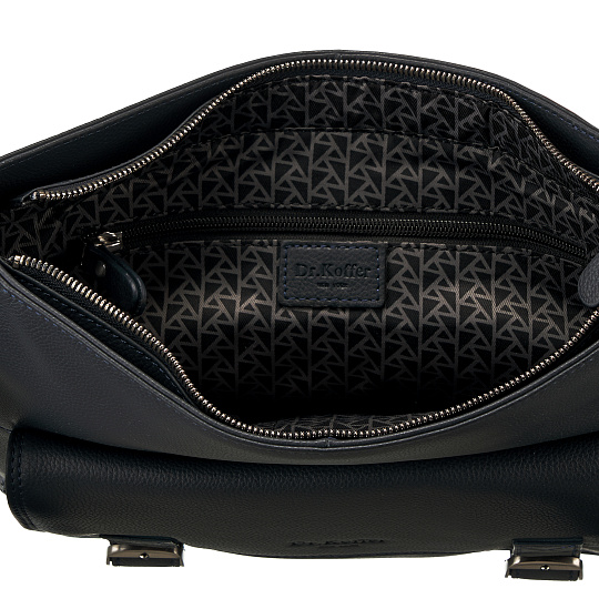 Сумка через плечо Dr.Koffer из натуральной кожи синяя