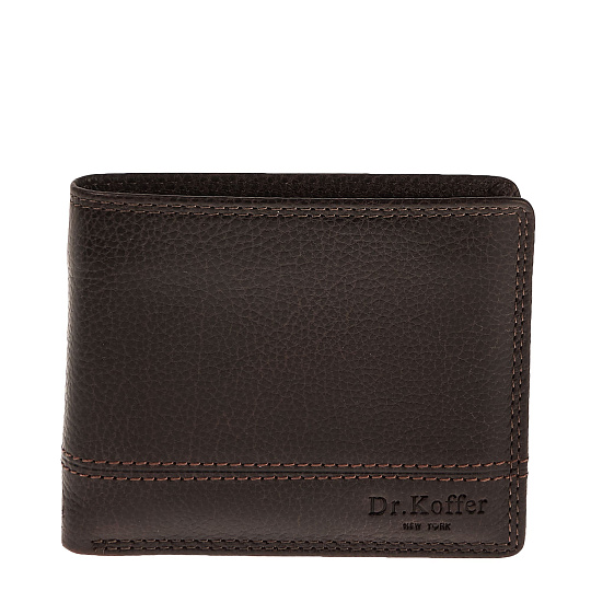 Портмоне Dr.Koffer из натуральной кожи коричневое