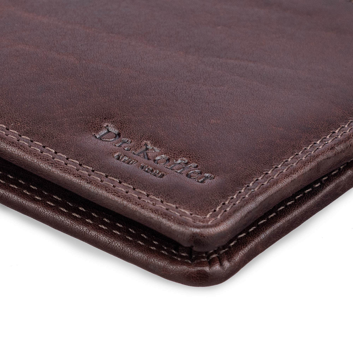 Портмоне Dr.Koffer из натуральной кожи коричневое