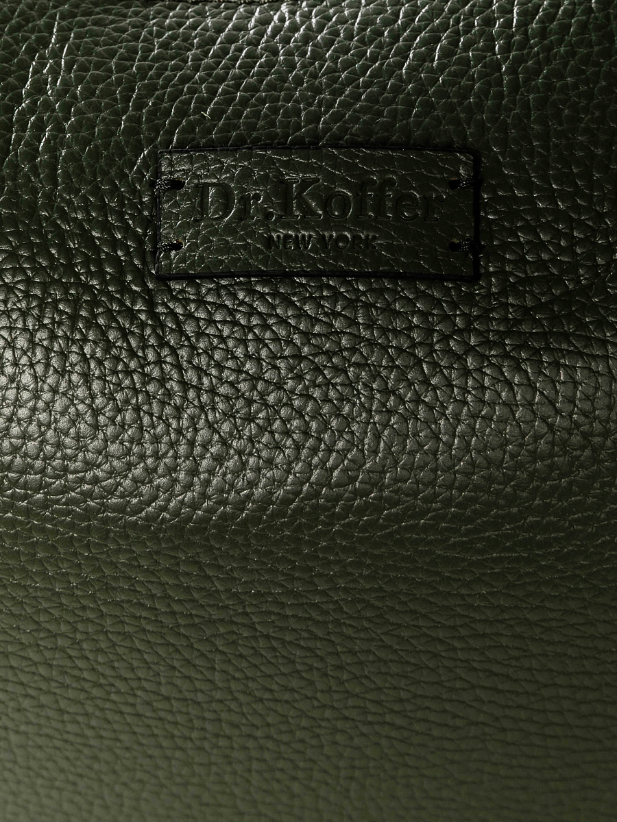 Дорожная сумка Dr. Koffer из натуральной кожи зеленая