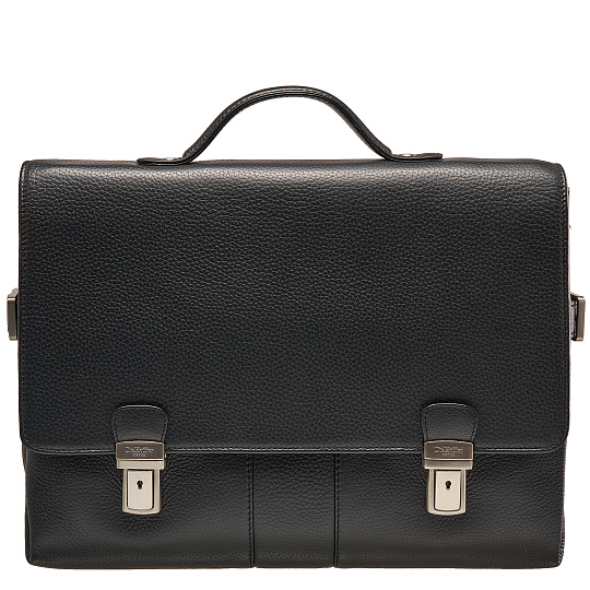 Портфель Dr.Koffer из натуральной кожи черный