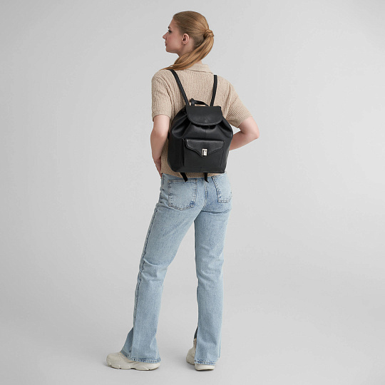 Рюкзак Dr.Koffer из натуральной кожи черный