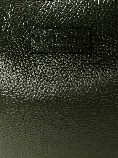 Дорожная сумка Dr. Koffer из натуральной кожи зеленая