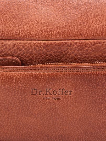 Сумка на пояс Dr. Koffer из натуральной кожи коричневая