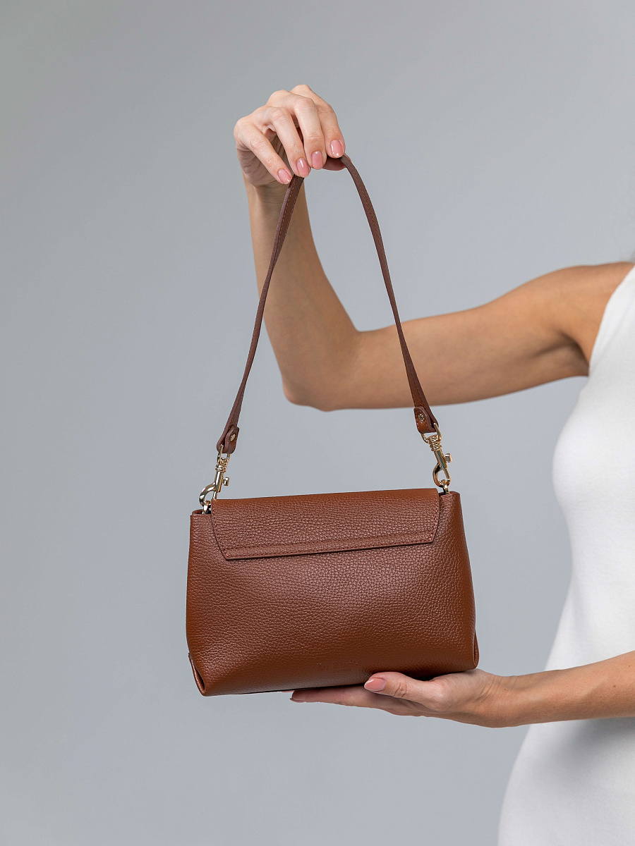 Женская сумка Dr.Koffer из натуральной кожи серая