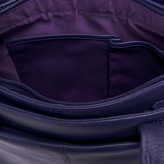 Женская сумка Dr.Koffer из натуральной кожи синяя