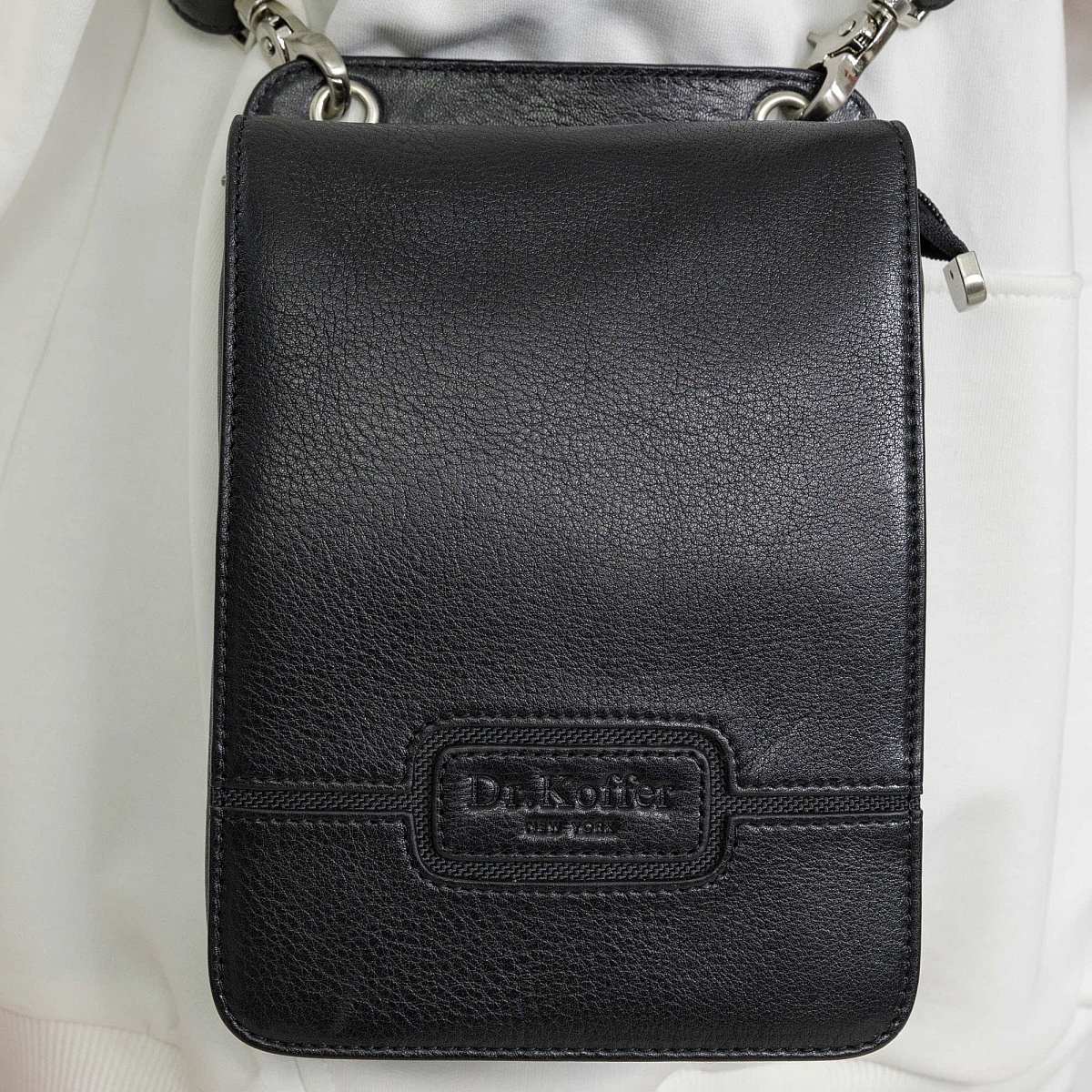 Сумка через плечо Dr.Koffer из натуральной кожи черная