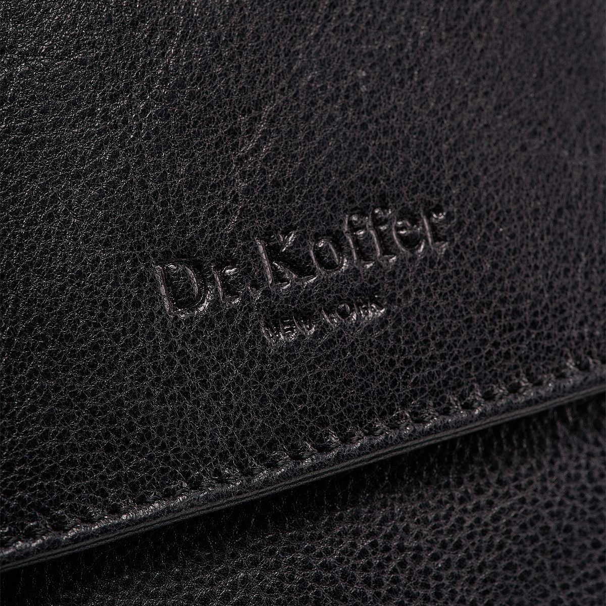 Сумка барсетка из натуральной кожи Dr. Koffer черная