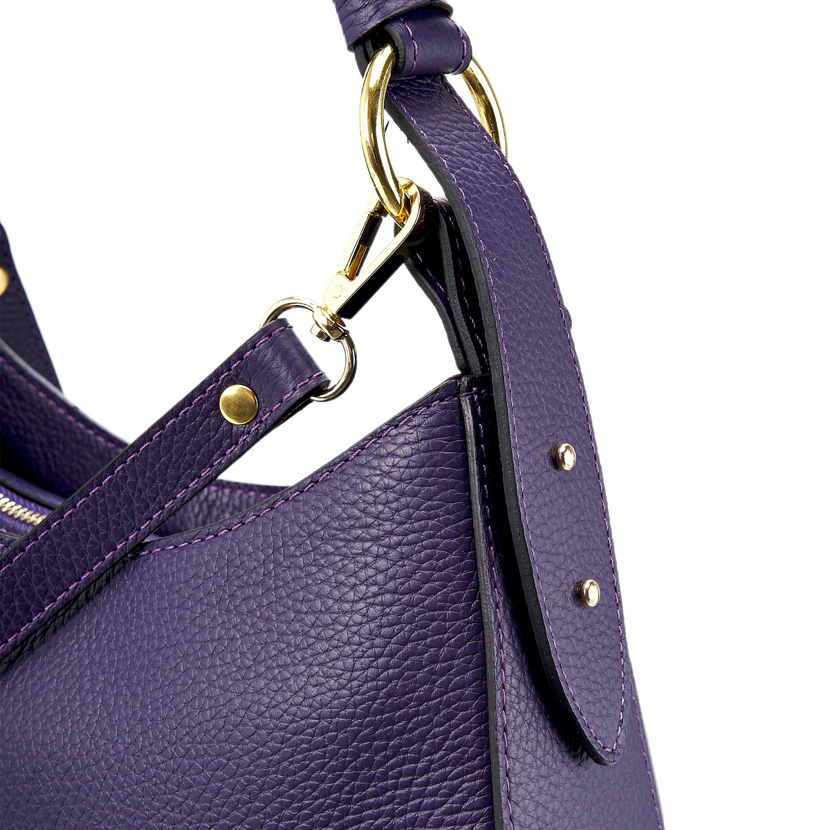 Женская сумка Dr. Koffer из натуральной кожи фиолетовая