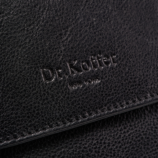 Сумка барсетка из натуральной кожи Dr. Koffer черная