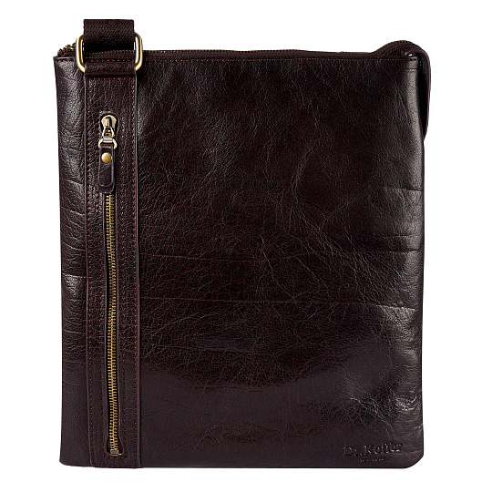 Сумка через плечо Dr.Koffer из натуральной кожи коричневая