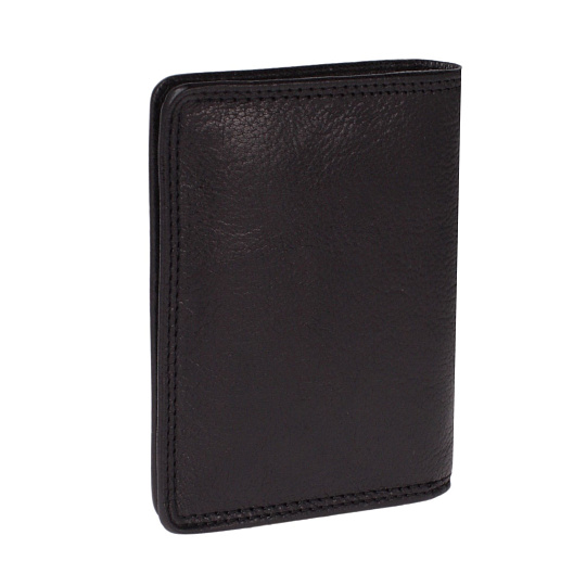 Кредитница Dr.Koffer из натуральной кожи черная