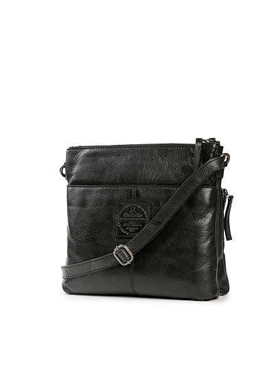 Сумка через плечо Dr.Koffer из натуральной кожи черная