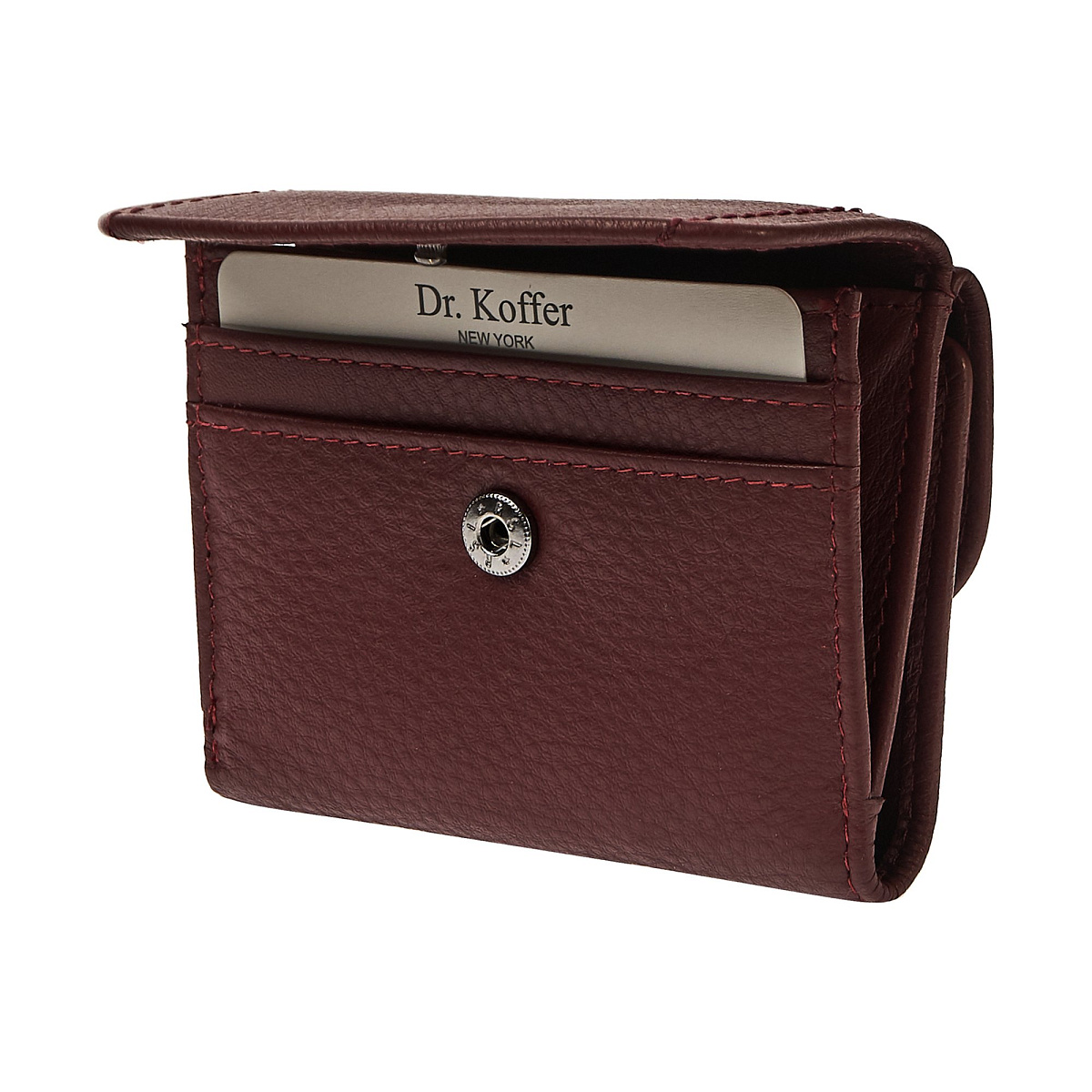 Портмоне Dr.Koffer из натуральной кожи бордовый